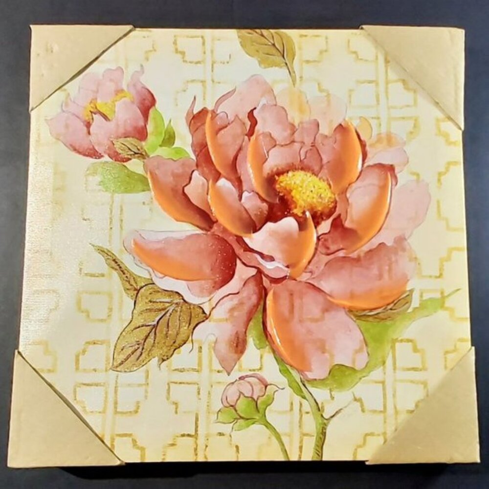 Tahiti Gold Flower Abstract Art Nice Painting, Pai